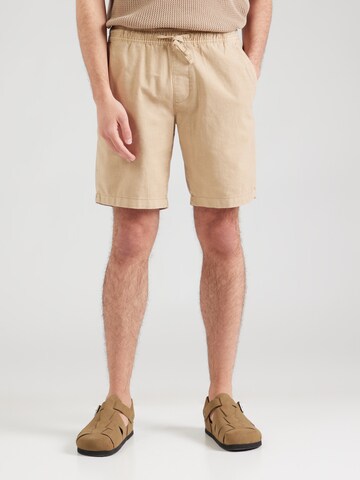 Regular Pantalon 'Wamo' INDICODE JEANS en beige : devant