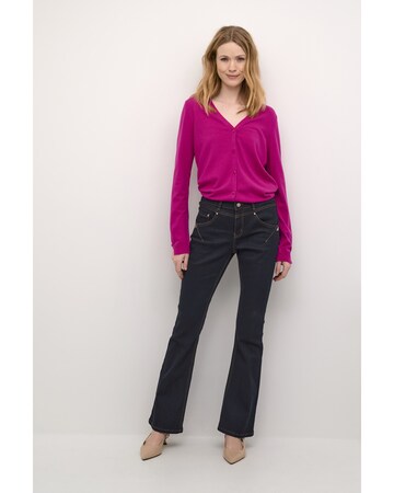 Cream Flared Jeans in Blue