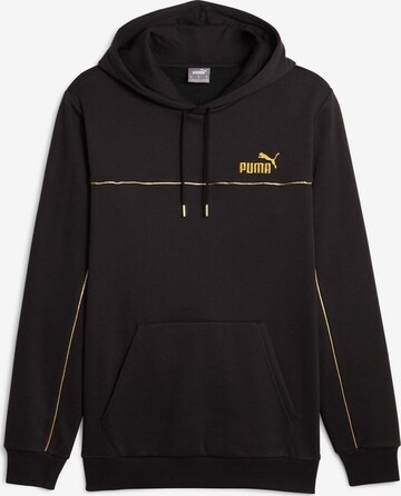 Felpa sportiva 'ESS+ Minimal Gold' di PUMA in nero: frontale