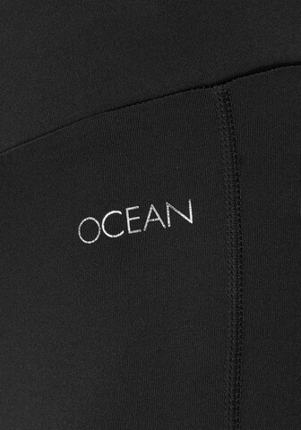 OCEAN SPORTSWEAR Skinny Workout Pants in Black