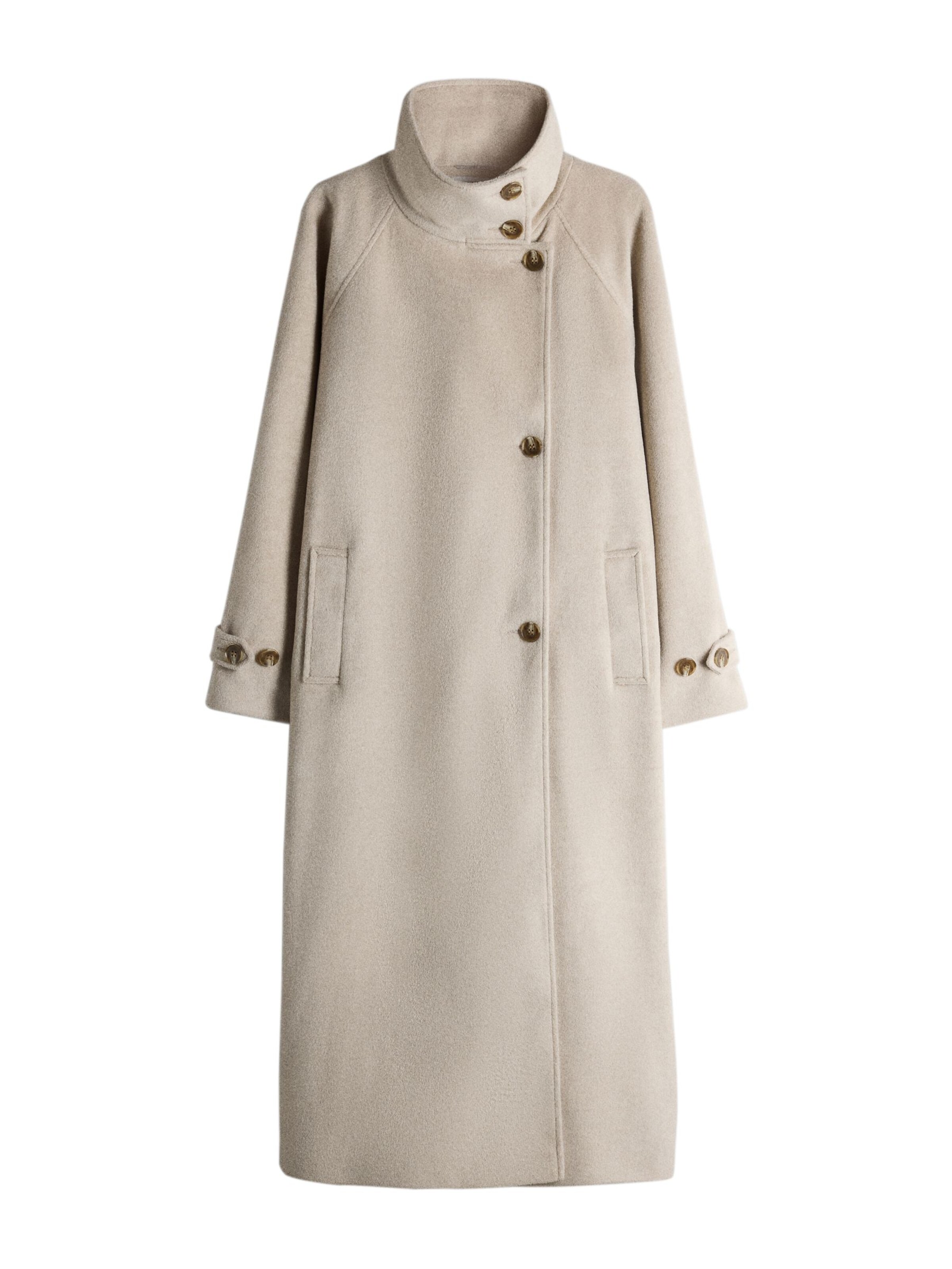 The Set Between-seasons coat in Beige: front