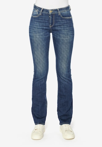 Le Temps Des Cerises Regular Jeans 'POWERB' in Blue: front