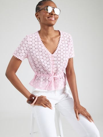 Morgan Blouse 'DATE' in Pink: front