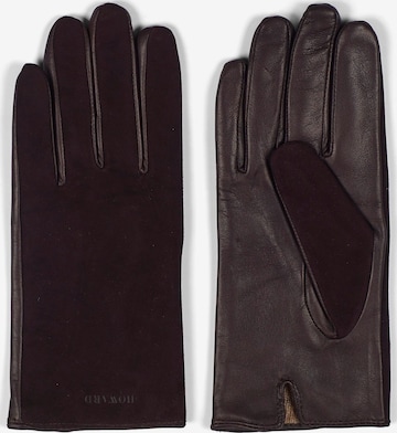Gants 'Women's Leather Gloves Luna Dark Brown' Howard London en marron : devant