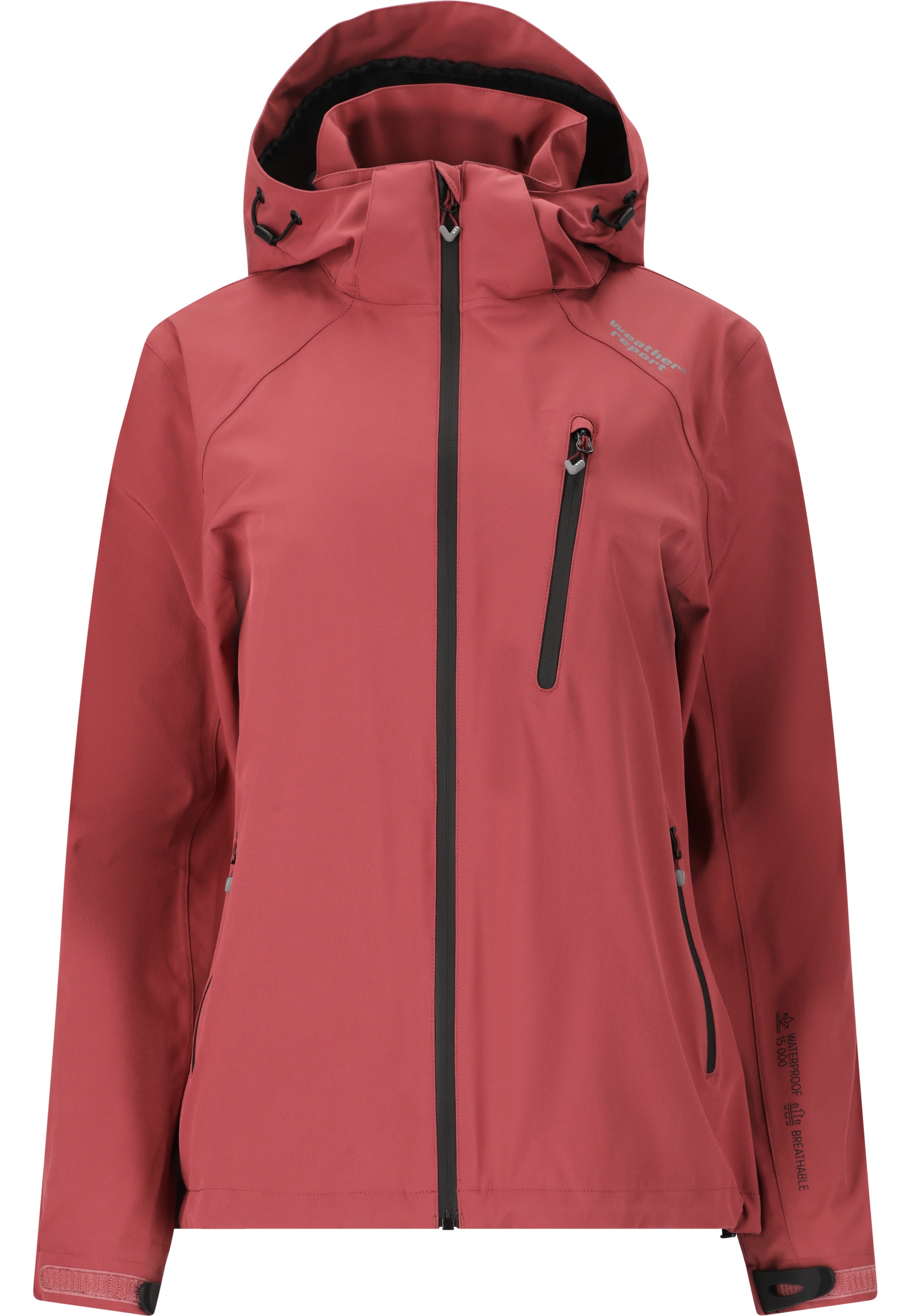 Weather Report Outdoor Jacket in Red: front