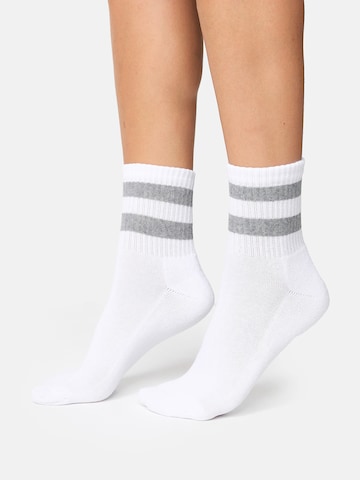 Nur Die Athletic Socks ' Kurzsocken ' in White