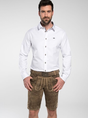 SPIETH & WENSKY Slim fit Klederdracht overhemd 'Frisco' in Wit: voorkant