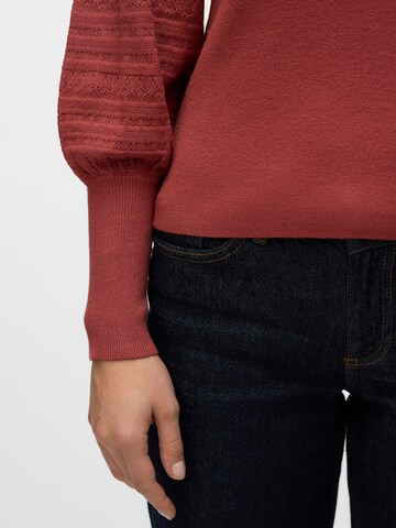 Pull-over 'VMHOLLY POINTELLE' VERO MODA en rouge