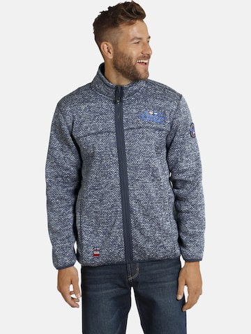 Jan Vanderstorm Fleece jas ' Kolmund ' in Blauw: voorkant