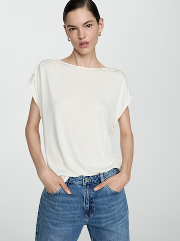 MANGO Blouse 'MALBI' in Wit: voorkant