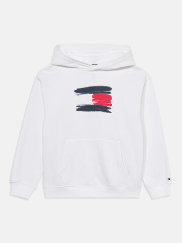 TOMMY HILFIGER Sweatshirt 'FLAG JUNIOR' in Weiß: Vorderseite