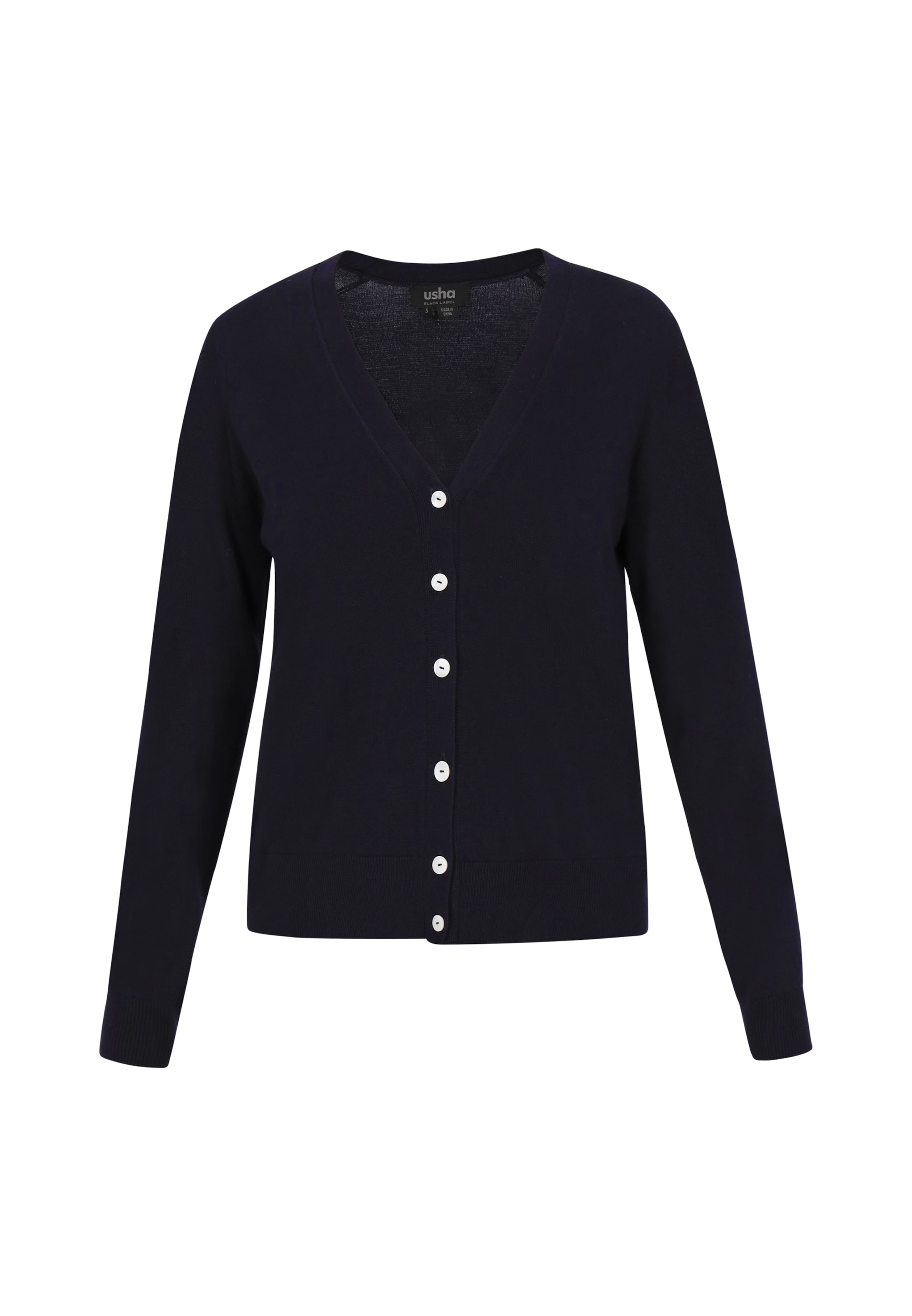 usha BLACK LABEL Strickjacke in Blau: Vorderseite