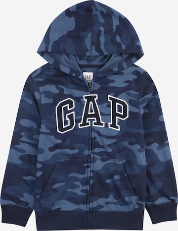 GAP - Sudadera con cremallera en azul: frente