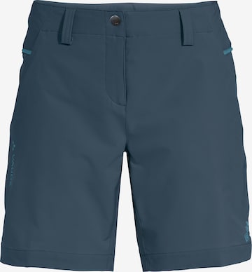VAUDE Regular Workout Pants 'Skomer III' in Blue: front