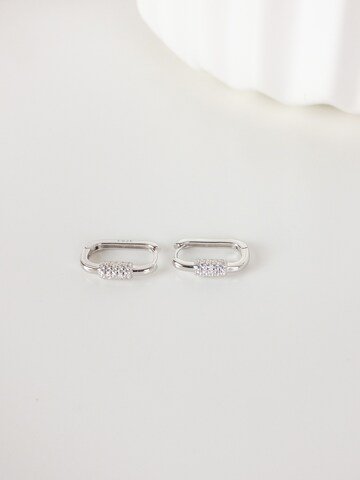 Hey Happiness Ohrringe 'Carabiner' in Silber