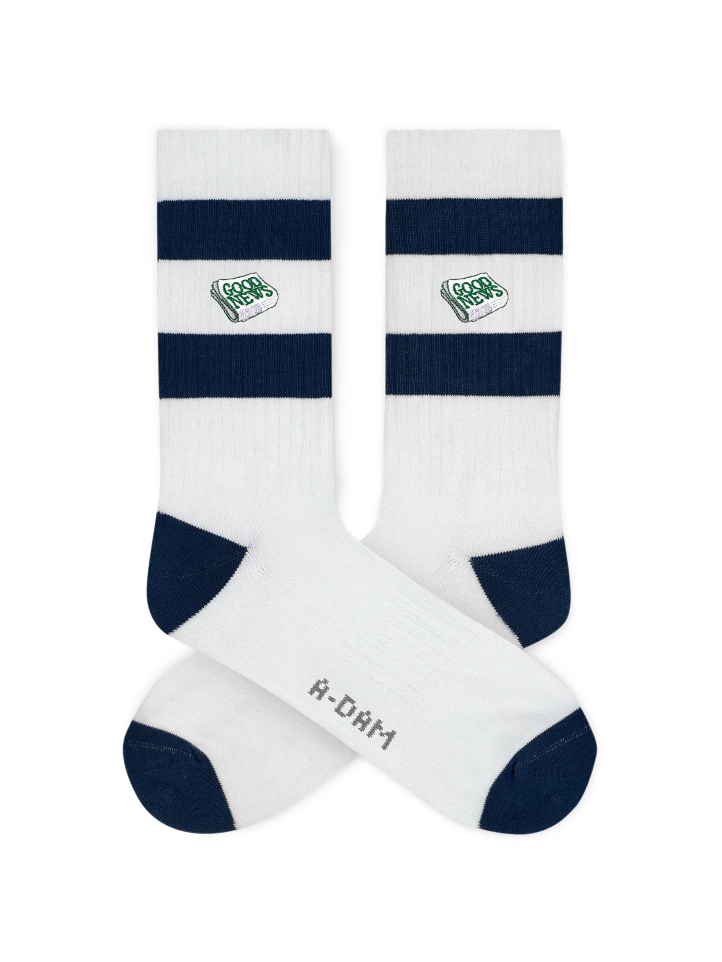 A-dam Socken 'Good-News' in Weiß