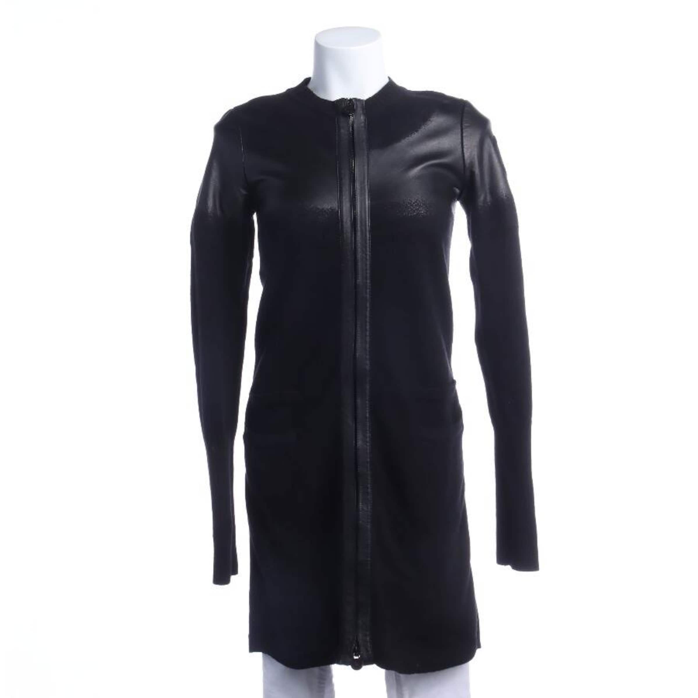 CHANEL Jacket & Coat in XS in Black: front