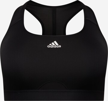 ADIDAS SPORTSWEARBustier Sportski grudnjak 'Powerreact Medium-Support ' - crna boja: prednji dio