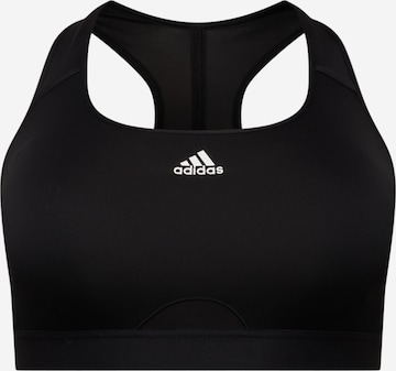 ADIDAS SPORTSWEAR Bustier Sports-BH 'Powerreact Medium-Support ' i svart: forside