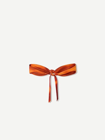 Bershka Bandeau Bikini Top in Orange