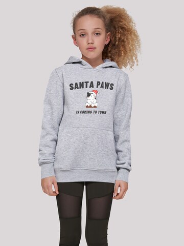 Sweat 'Santa Paws Christmas Cat' F4NT4STIC en gris : devant