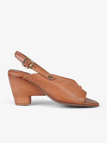 A.S.98 Hochhackige Sandalen in Beige: Vorderseite
