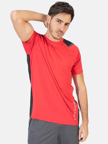 T-Shirt fonctionnel Spyder en rouge : devant