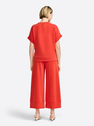 Rich & Royal Wide leg Pleat-front trousers in Red