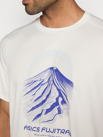 T-Shirt fonctionnel 'FUJITRAIL' ASICS en blanc