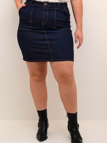 KAFFE CURVE Skirt 'Milla' in Blue: front