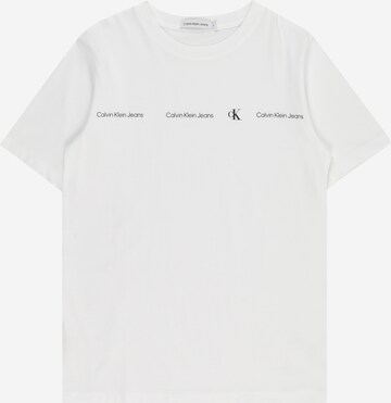 T-Shirt Calvin Klein Jeans en blanc : devant