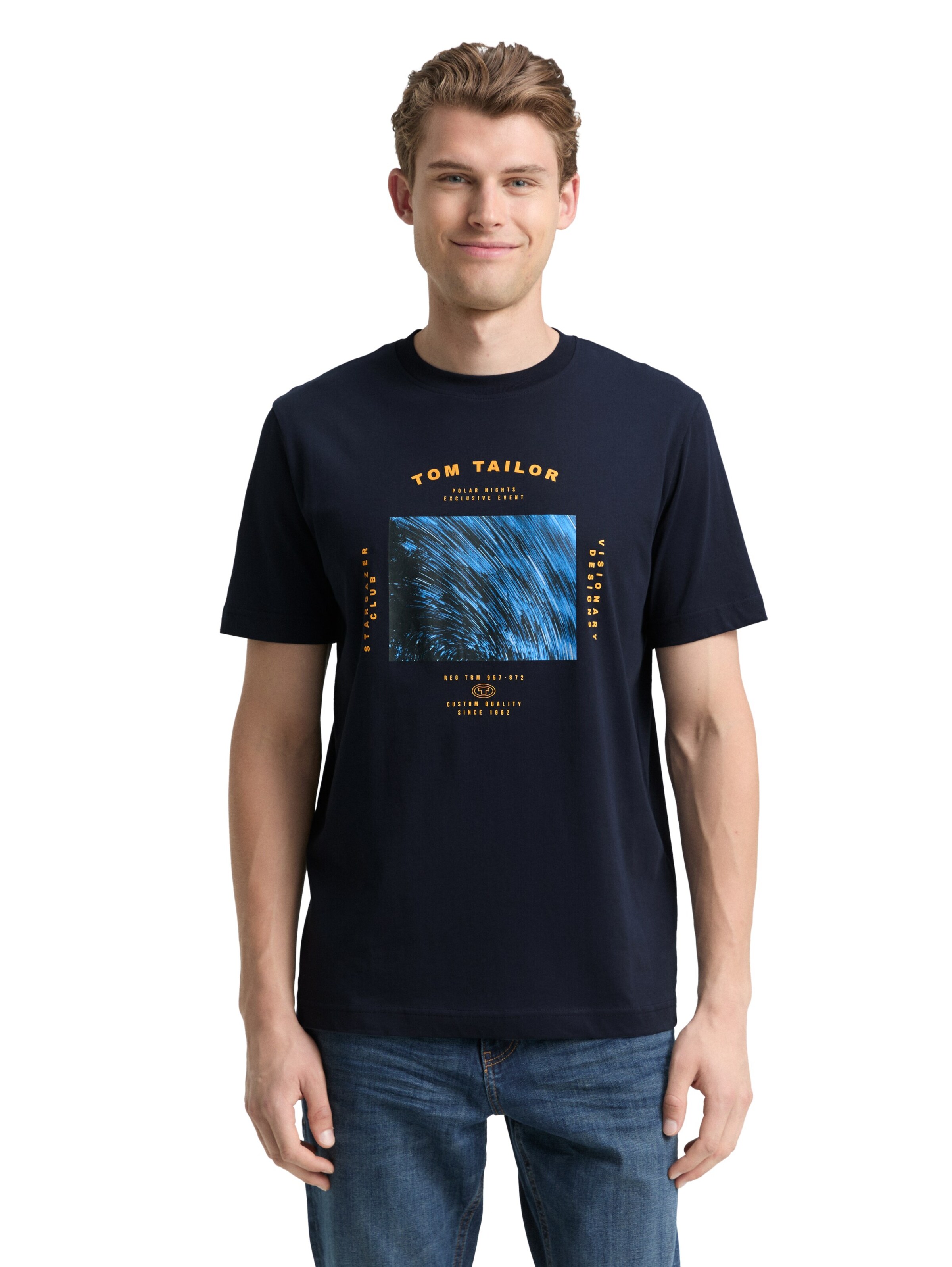 TOM TAILOR Shirt in Blue: front