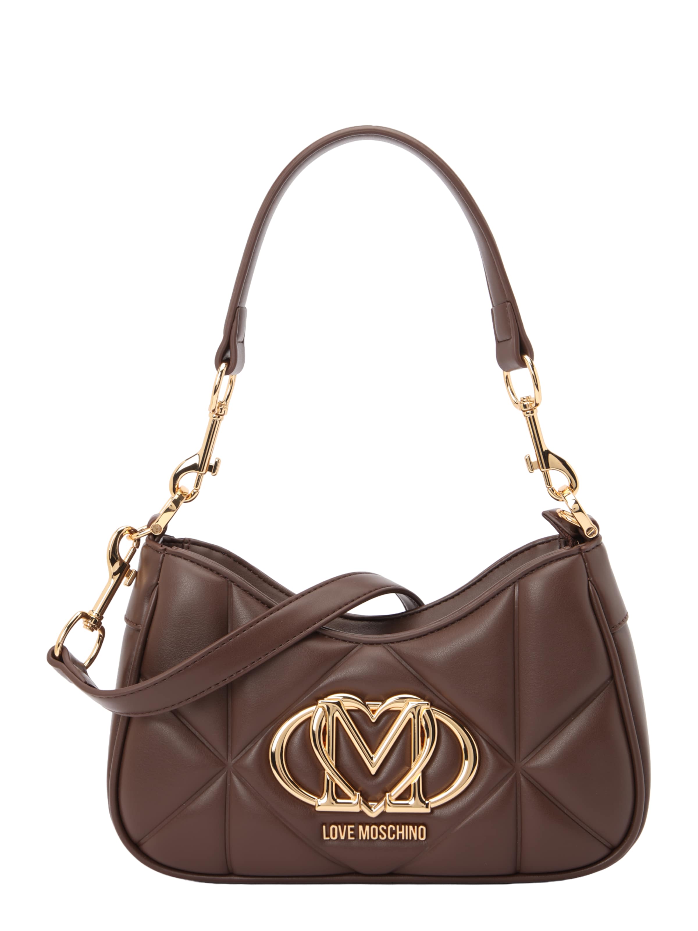 Sac bandoulière Love Moschino en marron : devant