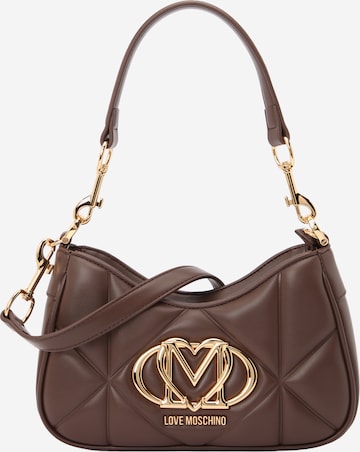 Borsa a spalla di Love Moschino in marrone: frontale