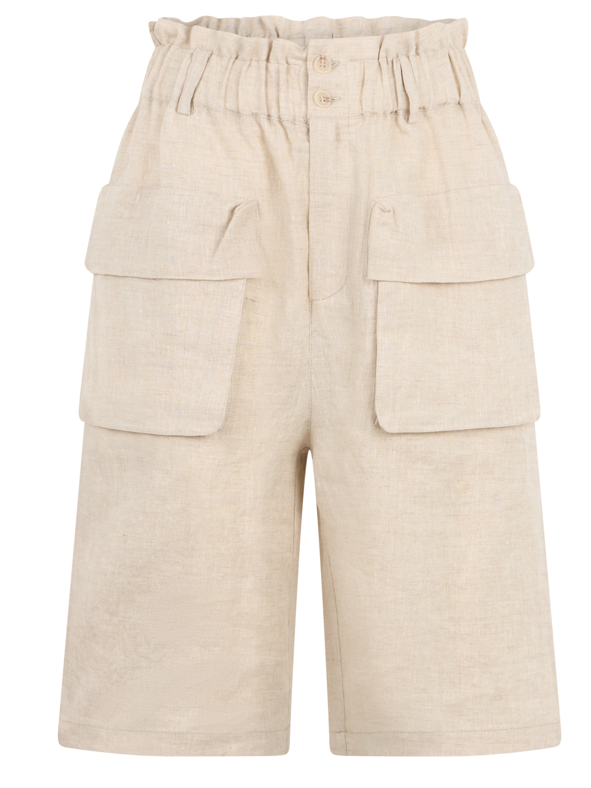 APART Wide Leg Bermuda in Beige: Vorderseite