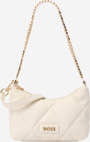 BOSS Black Shoulder Bag 'Abelie' in White: front