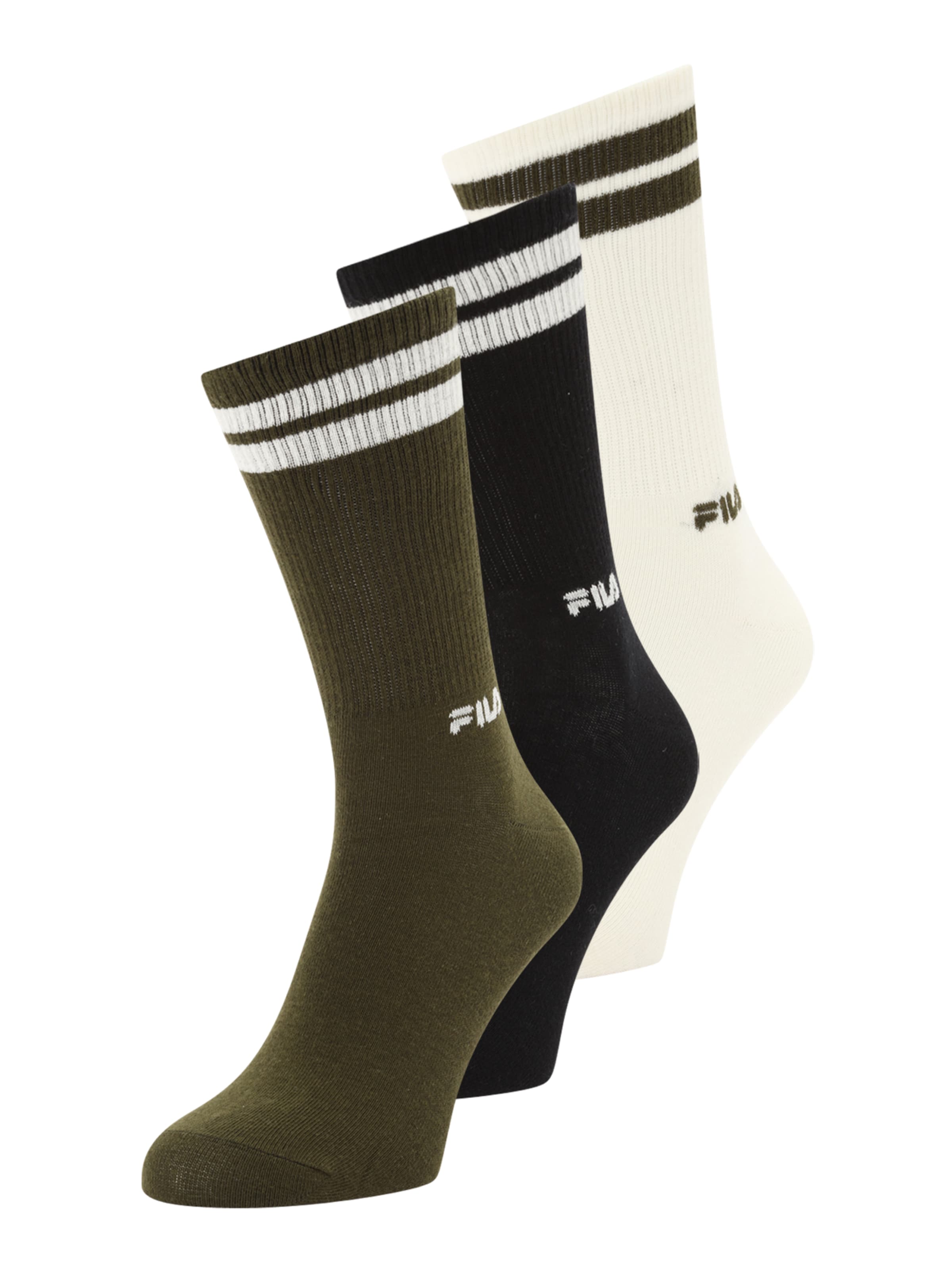 FILA Čarape u kaki / crna / bijela, Pregled proizvoda