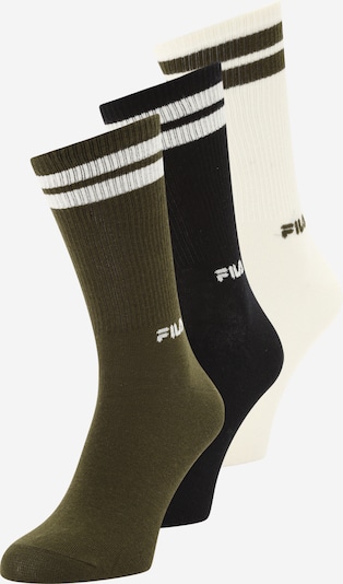 FILA Čarape u kaki / crna / bijela, Pregled proizvoda