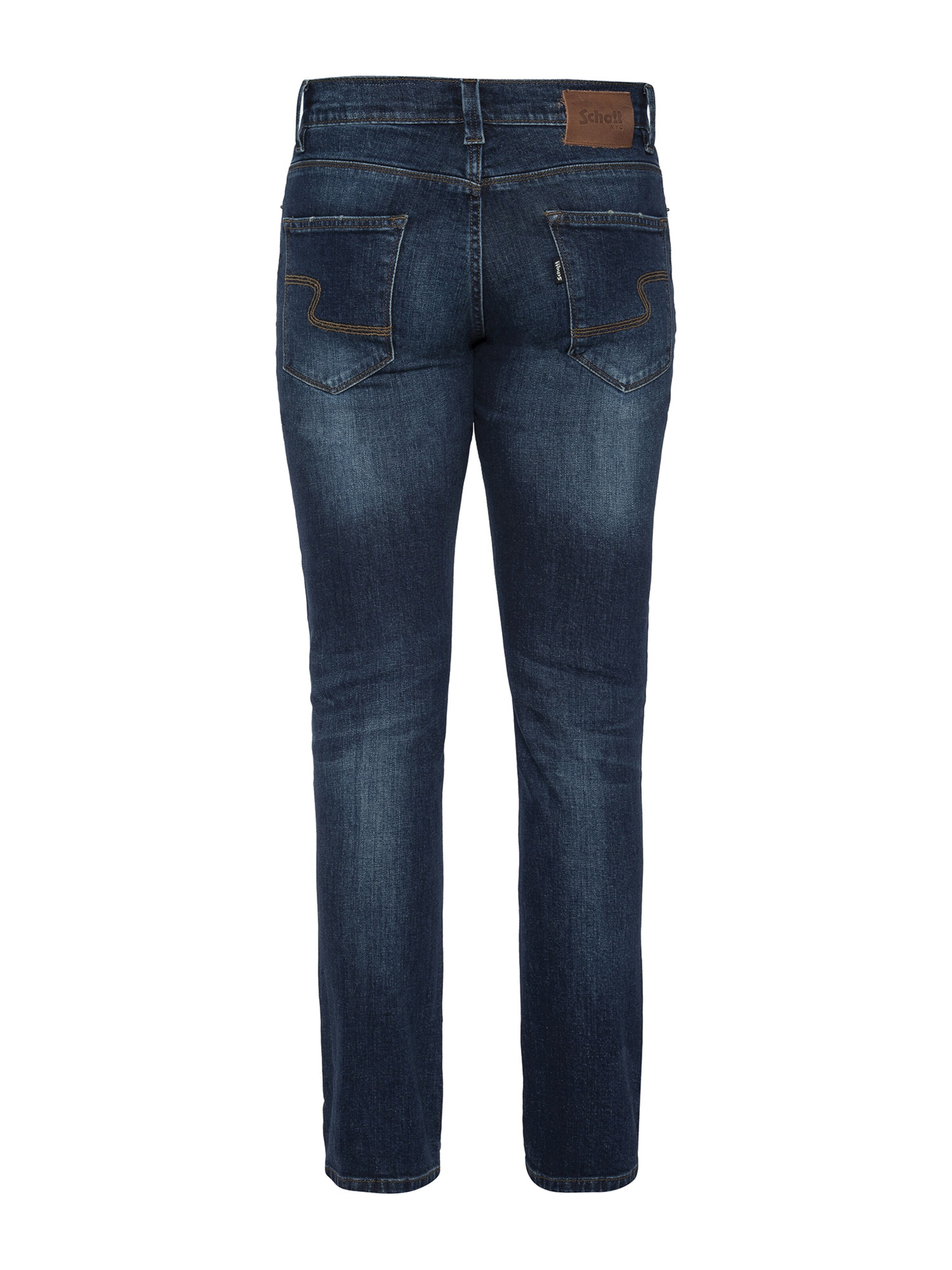 Coupe slim Jean Schott NYC en bleu