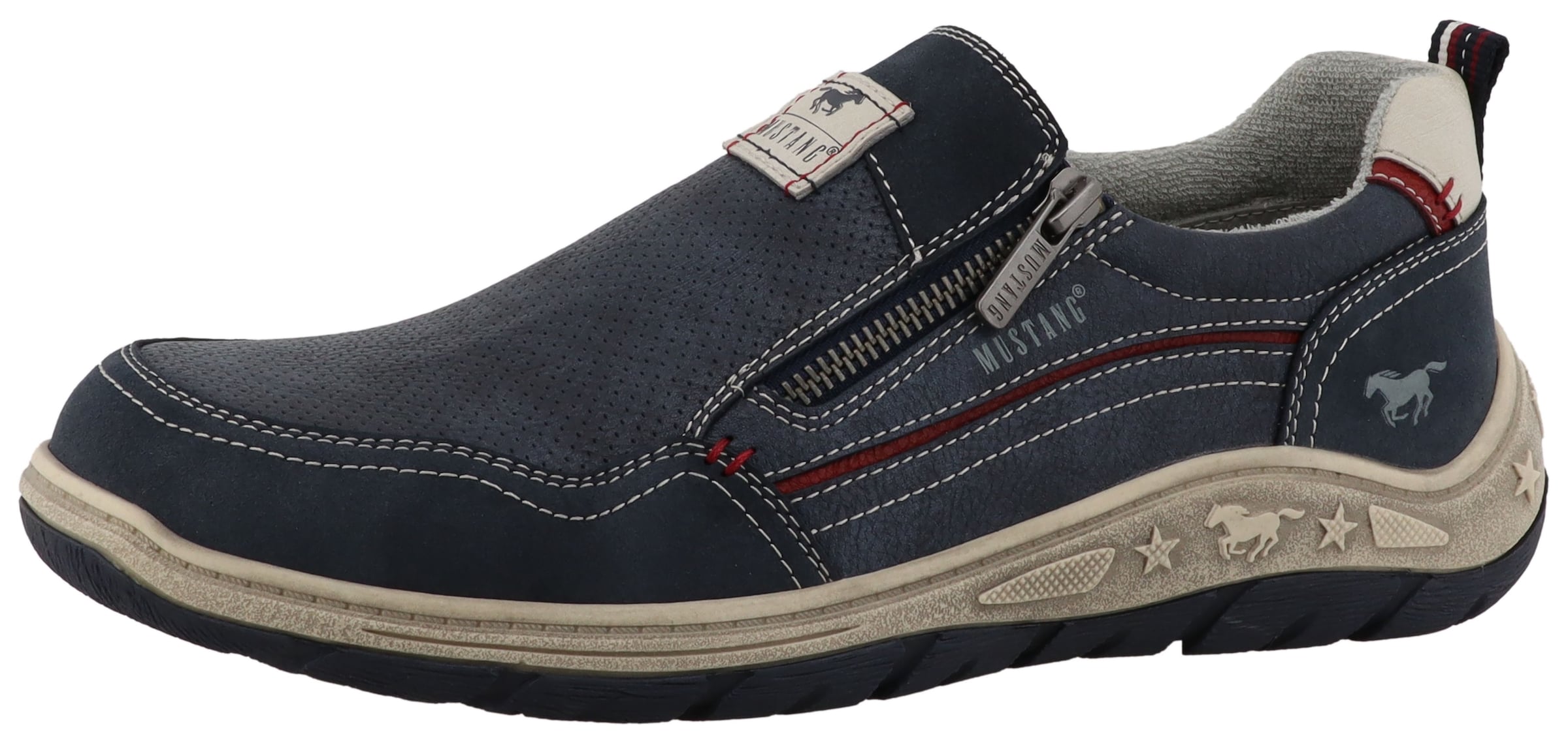 MUSTANG Slip-Ons in Blue: front