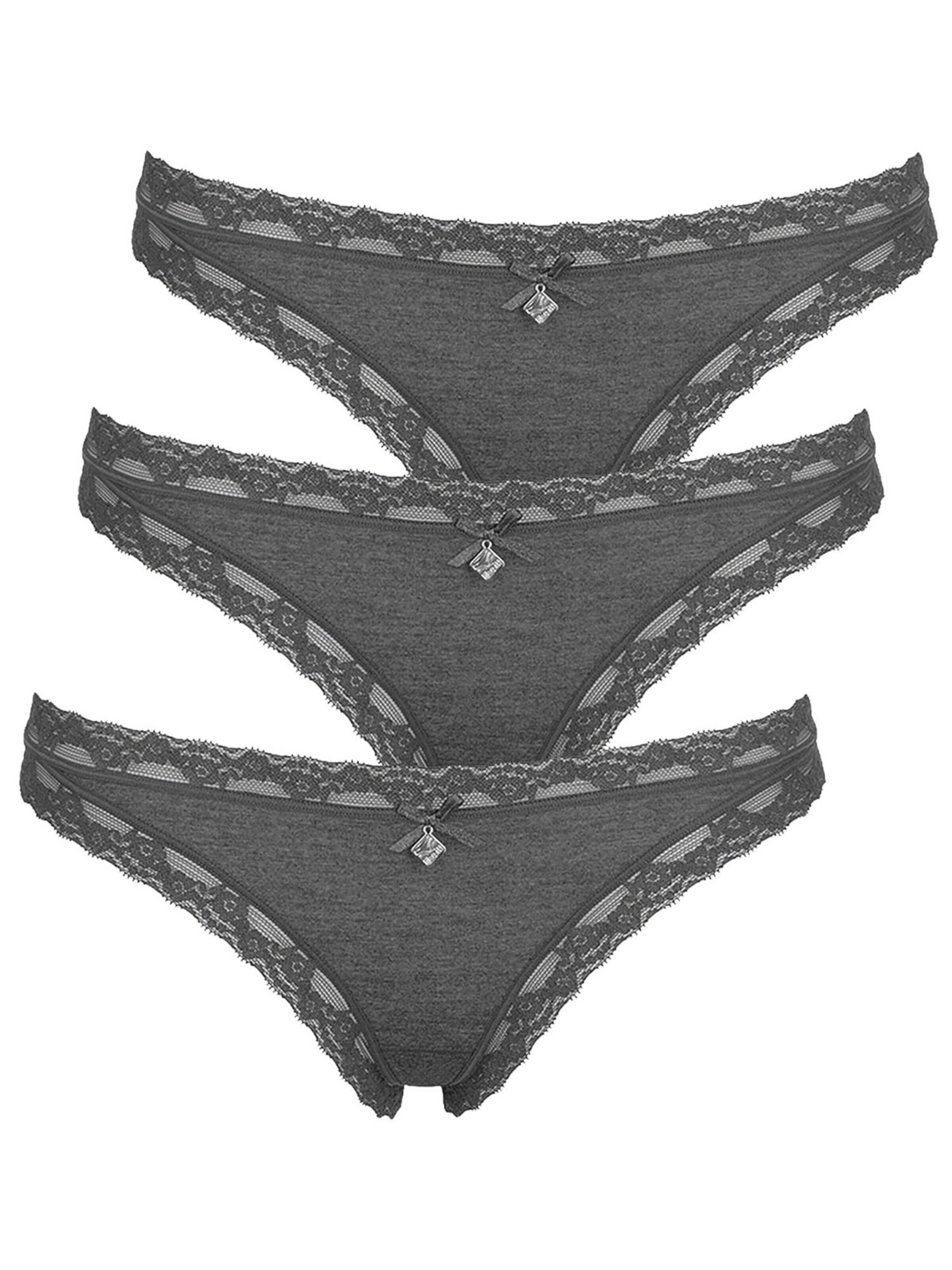 like it! Thong 'Kim' in Grey: front