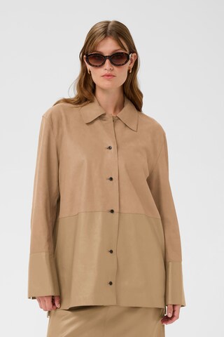 SOAKED IN LUXURY Bluse 'SLParvati Auroa' in Braun: Vorderseite