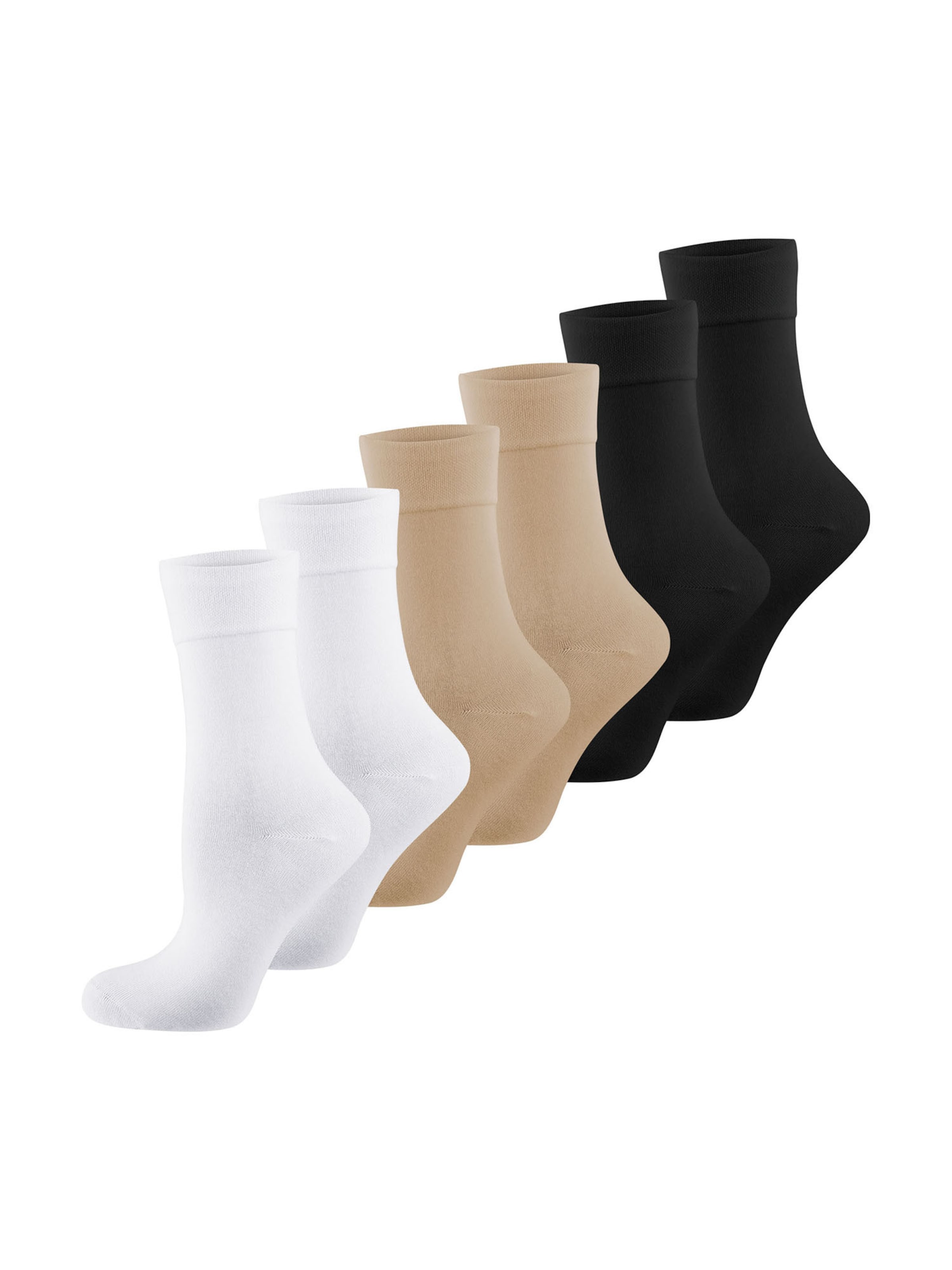 Nur Die - Calcetines ' 98 Komfortbund ' en beige: frente