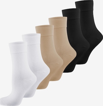 Nur Die - Calcetines ' 98 Komfortbund ' en beige: frente