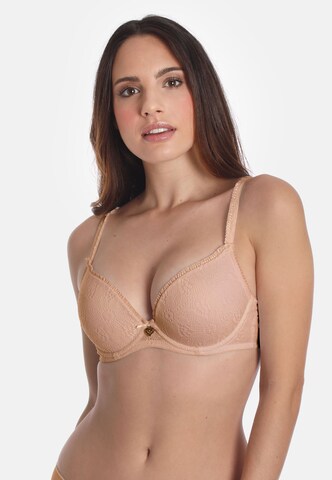 sassa Push-up BH 'Dirndl' in Beige: Vorderseite