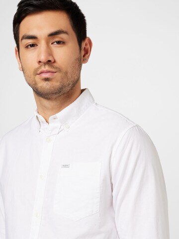 Pepe Jeans Regular fit Button Up Shirt 'Fabio' in White