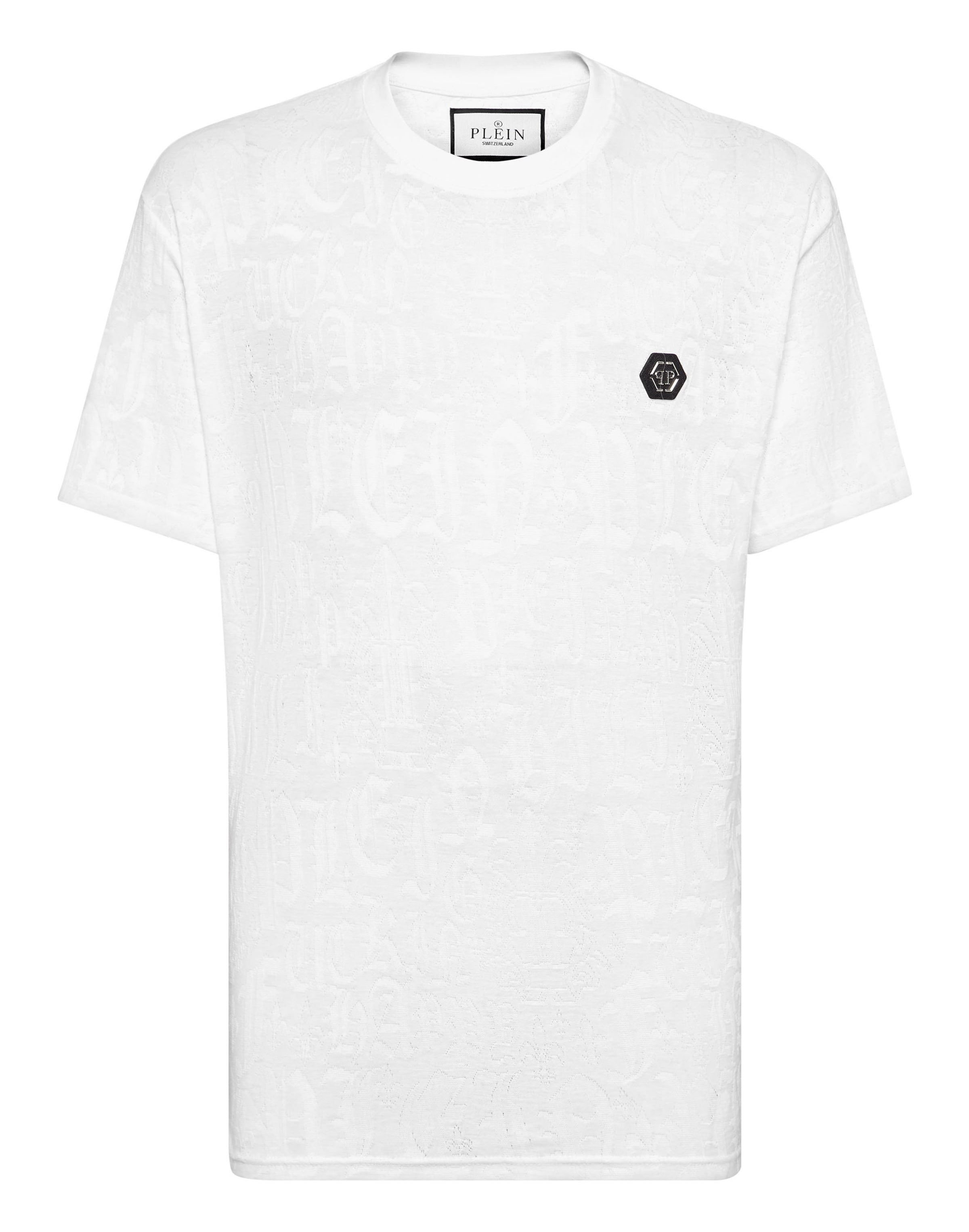 Philipp Plein Shirt 'Monogram' in Wit: voorkant