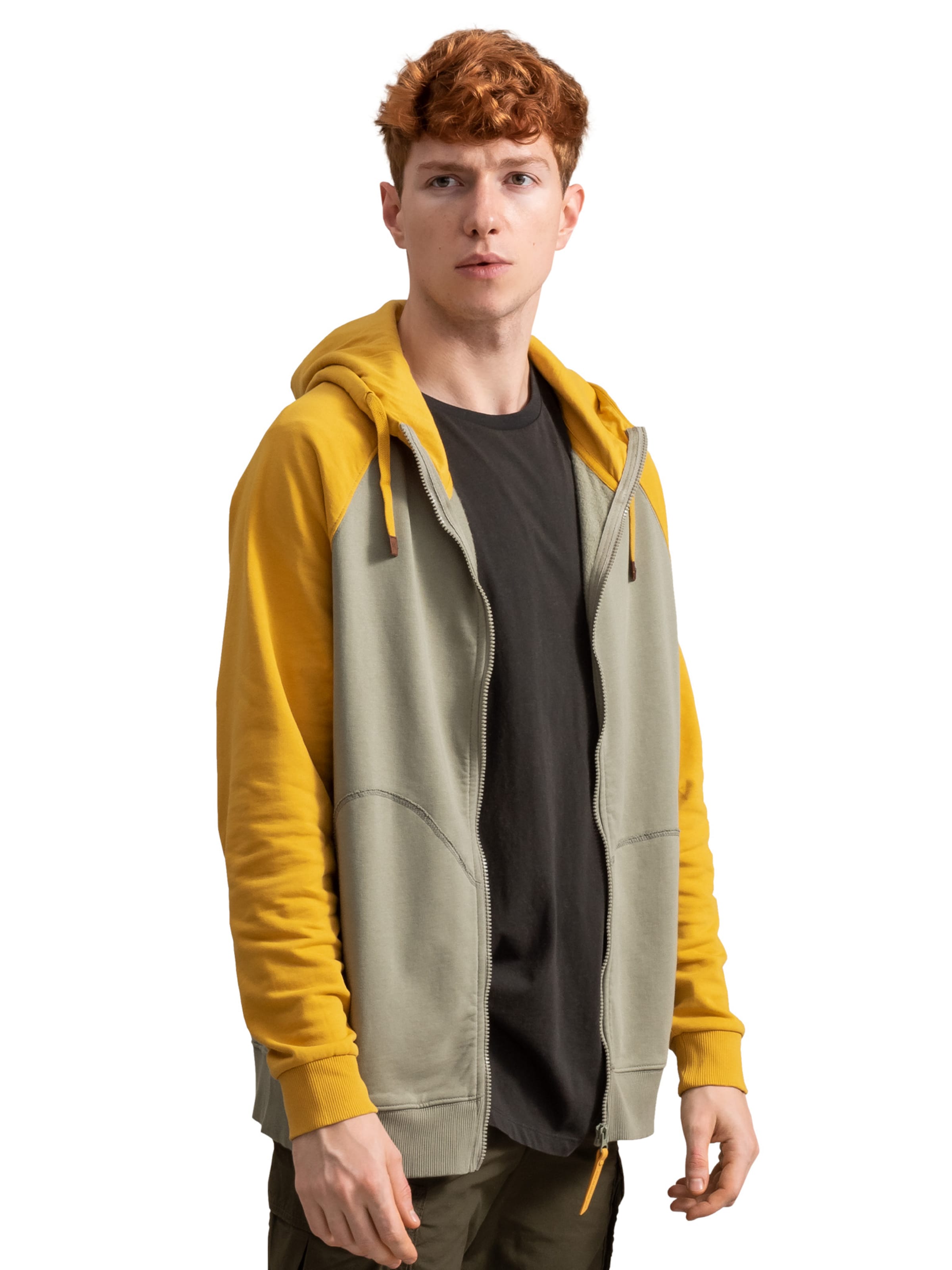 Kaft Sweat jacket 'Kleuzip' in Grey: front