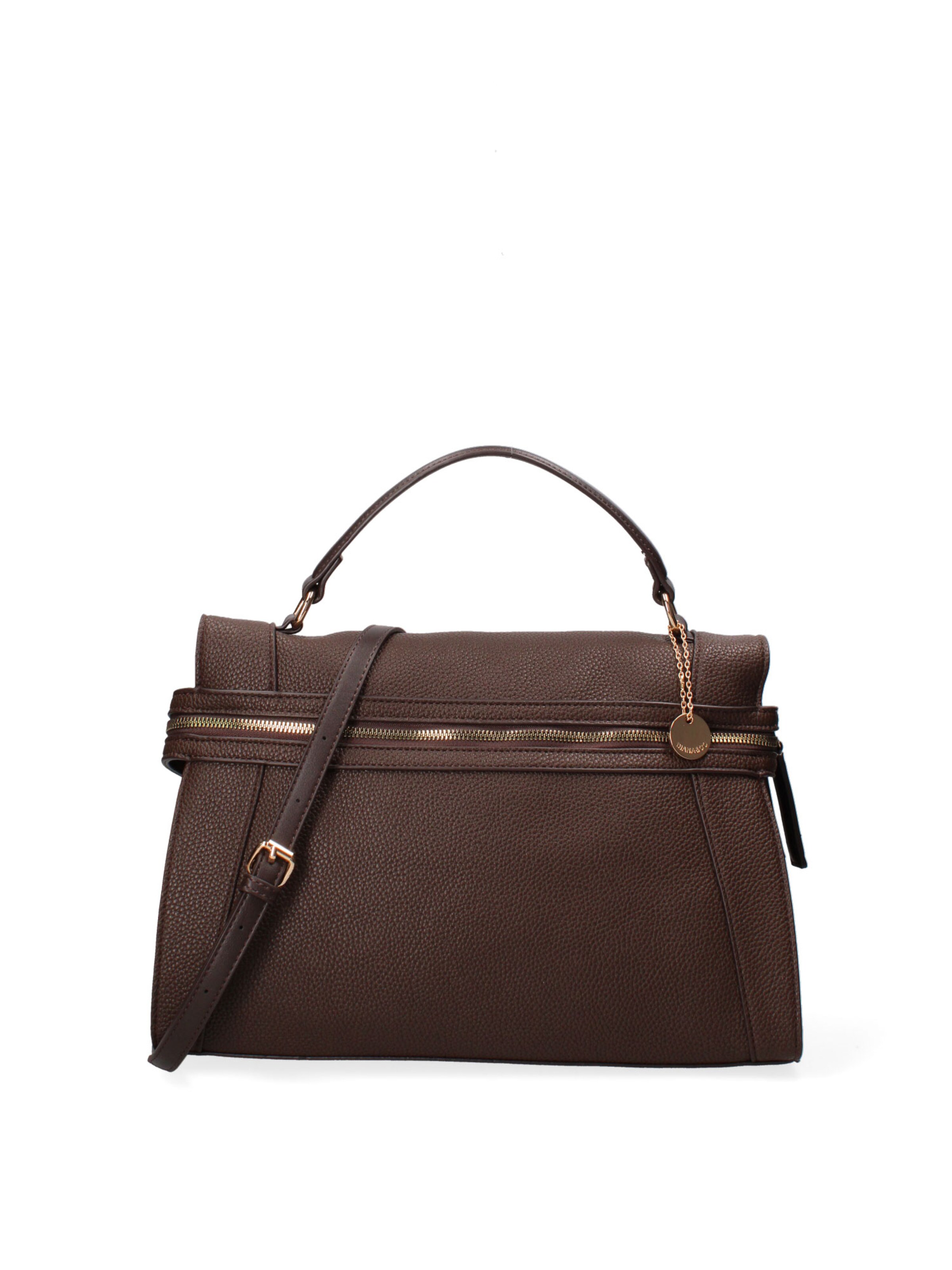 Borsa a mano 'Borsa a Mano Donna Ecopelle - Zip e Tracolla Rimovibile' di Diana&Co. in beige