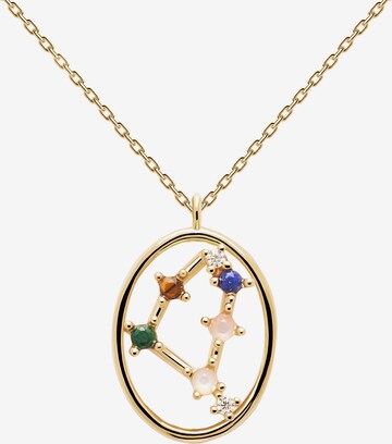 P D PAOLA Ketting 'Capricorn' in Goud: voorkant